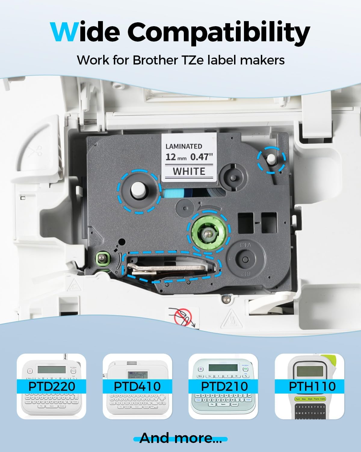 Brother PT-D220 PT-D210 PT-D410 PT-H110 and More Compatible Label Makers