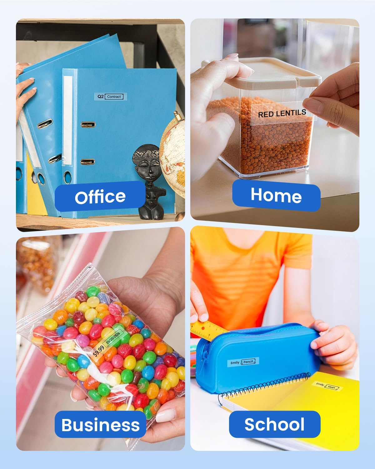 Wide Application of Clear Label Tape for Home Office School and Business Use