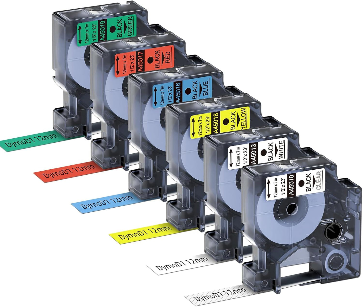 DYMO D1 Compatible Laminated Label Tape – Multiple Widths & Colors, for LabelManager Printers