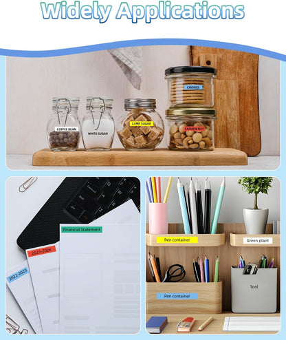 COLORTY DYMO D1 45013 Compatible Label Tape Multi Color Pack for LabelManager 160, 260D, 360D, LabelWriter 450duo