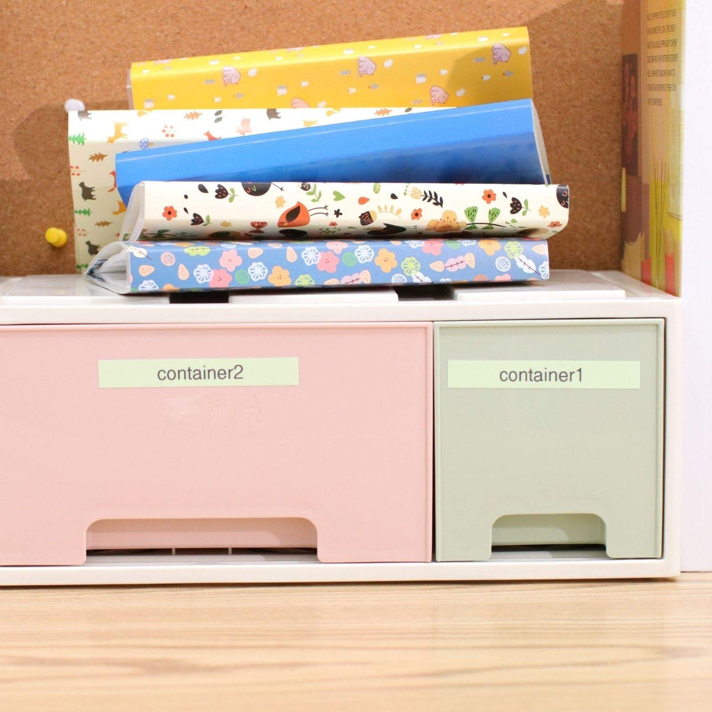 COLORTY light-colored self-adhesive label tape home bedroom plastic document storage drawers, simple classification tags for paper file & stationery container sorting