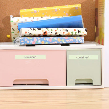 COLORTY light-colored self-adhesive label tape home bedroom plastic document storage drawers, simple classification tags for paper file & stationery container sorting