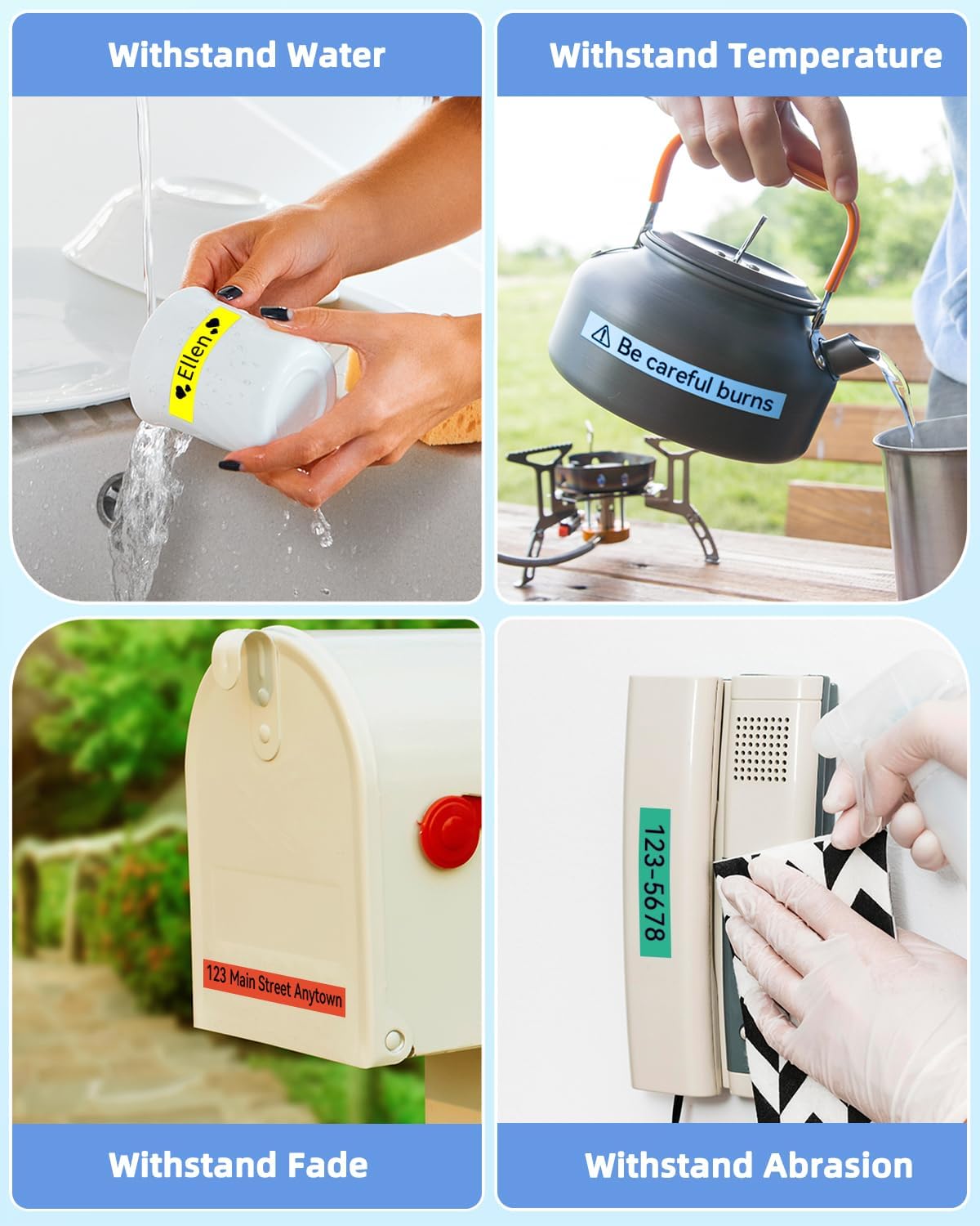 COLORTY DYMO D1 45013 Compatible Label Tape Multi Color Pack for LabelManager 160, 260D, 360D, LabelWriter 450duo