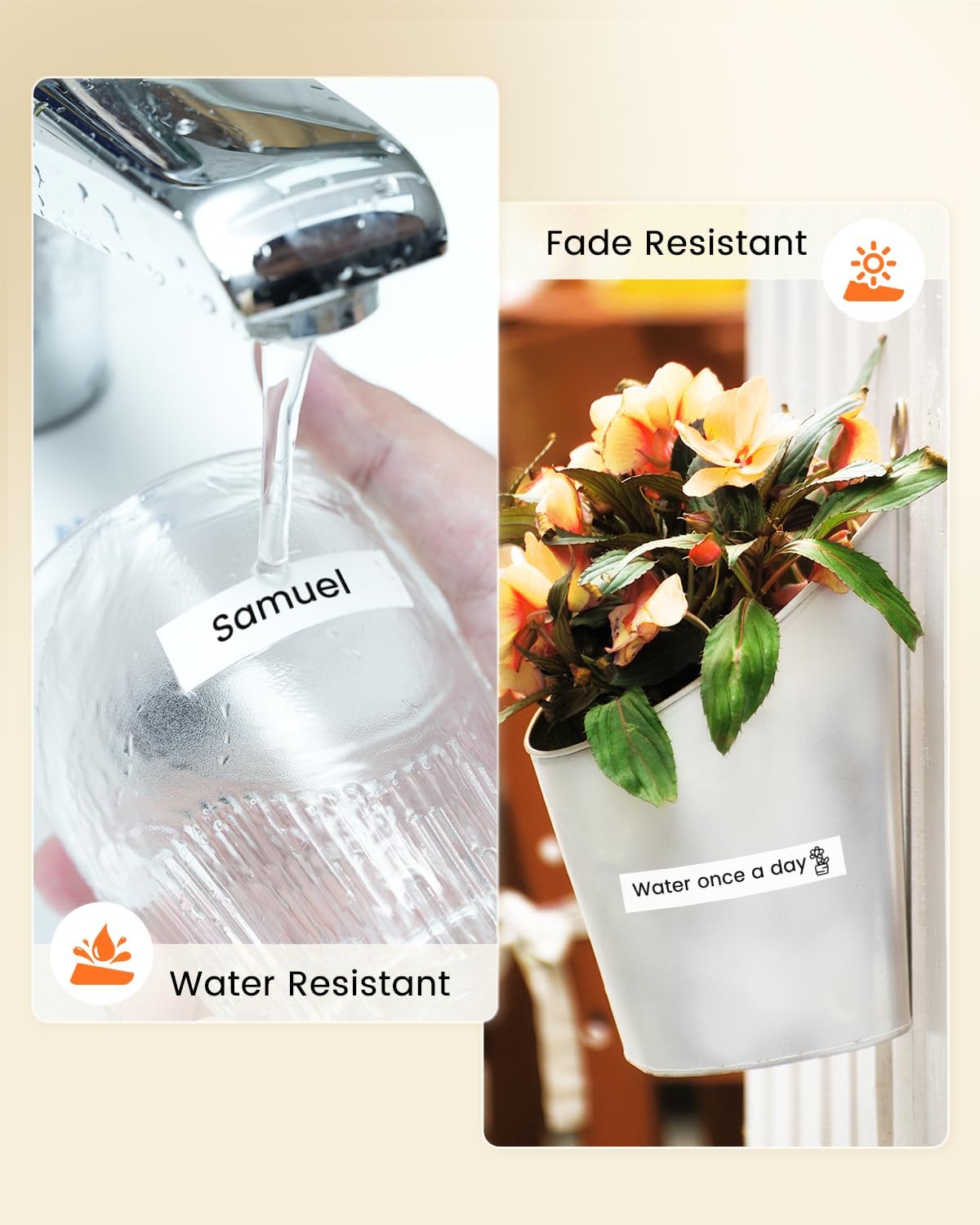 UV Resistant Laminated Label Tape with Long Lasting Print Quality.Water Resistant Laminated Tape for Durable Indoor and Outdoor Labels.