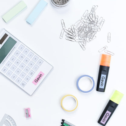 Pastel Cable Labels for Electronics and Personal Accessories