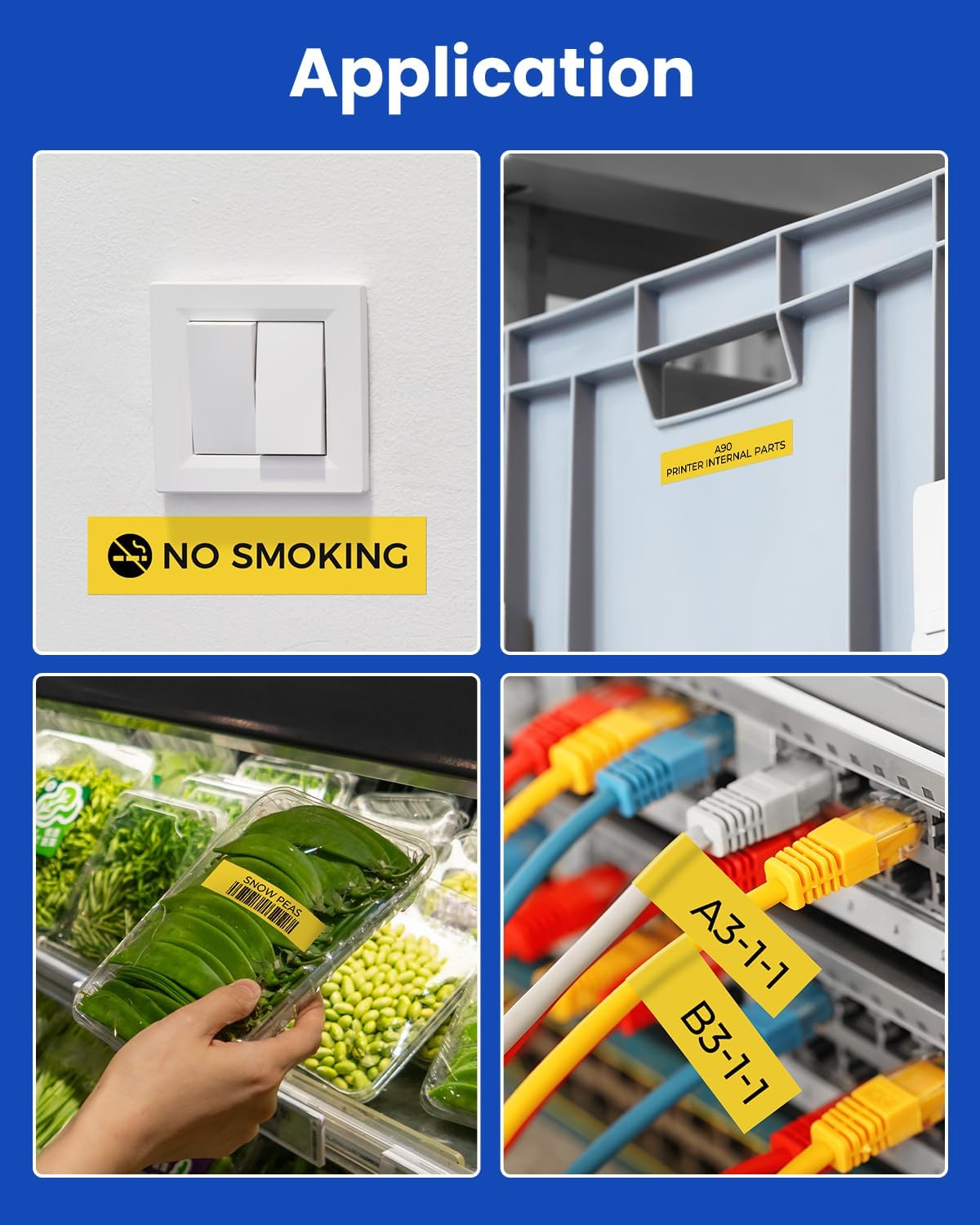 TZe-651 Replacement for Brother P Touch Label Tape 24mm Yellow Compatible with Brother Label Maker Tape 1 Inch TZe TZ 24mm 0.94 Laminated for Ptouch PT-D600 PT-D610BT PT-P710BT PT-P750W