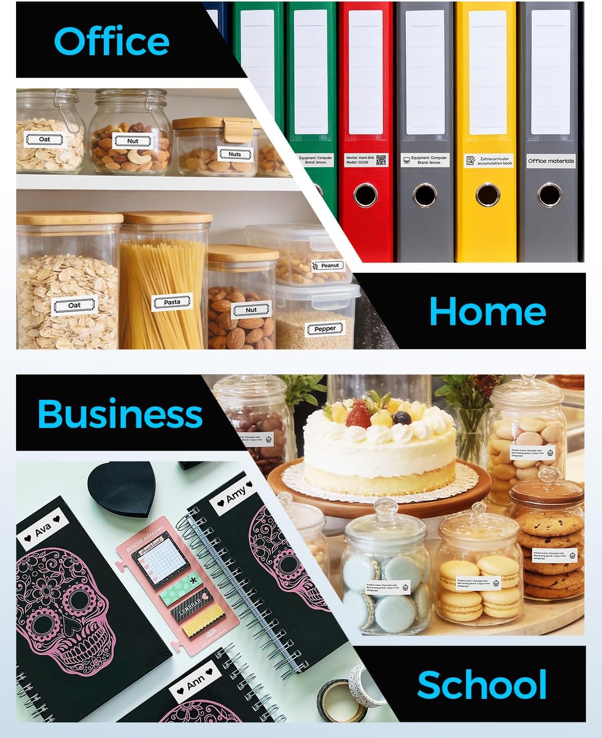 24mm Brother Compatible Label Tape for Home Office School  and Business Labeling