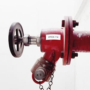 High temperature resistant sticker tag for fire fighting valve number marking in industrial fire piping system
